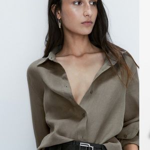 NWT Massimo Dutti 100% linen blouse